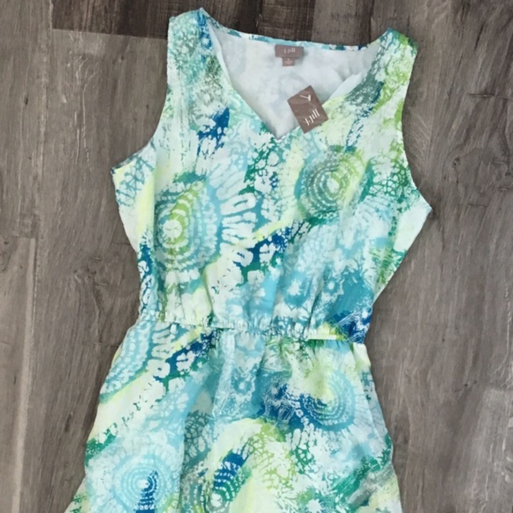 Pacific Blue Pattern Maxi Dress Size M NWOT